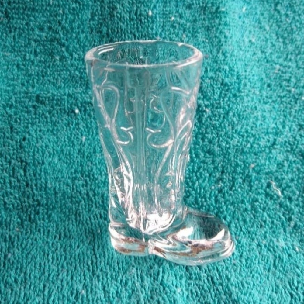 Clear Glass Boot Shot Glass New